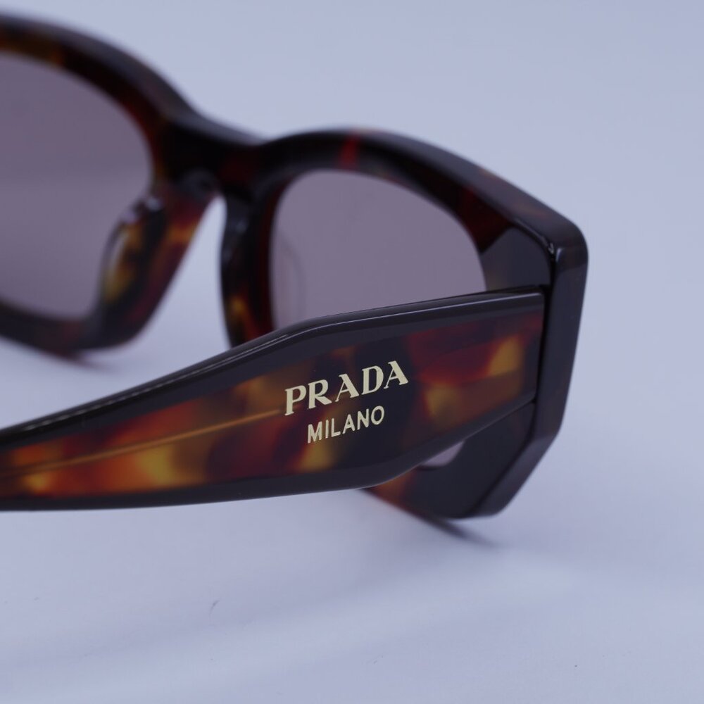 Prada PRB05S 22A20I Sunglasses Poppy Havana Rectangle Frame - Picture 5 of 10
